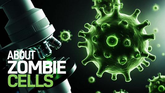 Create a Hero image for a website of Zombie Cells